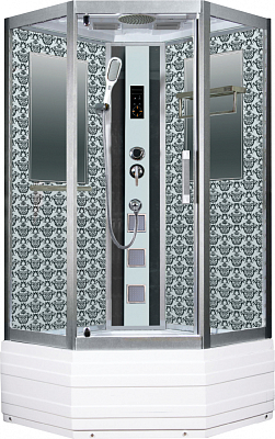 Душевая кабина Niagara Lux 7719W 90x90x215, серебристый матовый