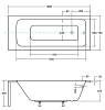 Акриловая ванна Besco Talia WAT-160-PK белый