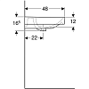 Раковина подвесная GEBERIT Smyle Square 500.225.01.1, белый