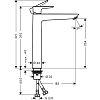 Смеситель для раковины Hansgrohe Talis E 71717340 серый