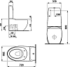 Унитаз-компакт Laufen Alessi One 8.2297.6.400.000.1 с бачком 8.2697.1.400.275.1