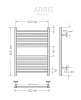 Полотенцесушитель водяной Indigo Arris LARW80-50 хром