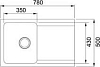 Кухонная мойка 78 см Franke Orion OID 611-78 3,5" 143.0603.812, серый