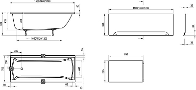 Акриловая ванна Ravak Classic N 170x70 C541000000 (уцененный товар)