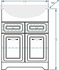 Тумба под раковину Stella Polar Кармела 65 SP-00000173, ольха белая
