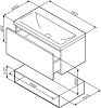 Тумба под раковину Am.Pm Gem M90FHX07521DM