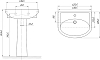 Раковина DIWO Кострома 0112 с пьедесталом