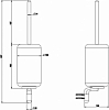 Ёршик для унитаза Gessi Goccia 38020#079, белый / черный