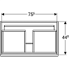 Тумба с раковиной 80 см Geberit Renova Plan 869580000-122280000 белый