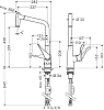 Смеситель для кухни Hansgrohe Metris 14780000 хром