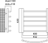 Полотенцесушитель электрический Terminus Классик П5 40x63 L