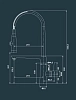 Смеситель для кухни Edelform Itum UM18081 серый