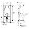 Инсталляция Geberit с унитазом Jacob Delafon Presquile E4440-00, сиденьем микролифт, комплект