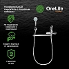 Полимерный смеситель OneLife для ванны и душа, хром, P01-218cr