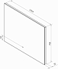 Зеркало DIWO Элиста, 100 с подсветкой светодиодной, прямоугольное инфракрасный выключатель