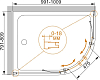 Душевой уголок Cezares PRATICO-RH-2-100/80-P-Cr стекло punto