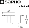 Крючок двойной Sapho Apollo 1416-23, хром