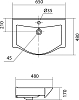 Раковина Santek Беверли 1WH302501 65 см.