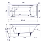 Чугунная ванна Creto Edge 150х70 26-1150 белый