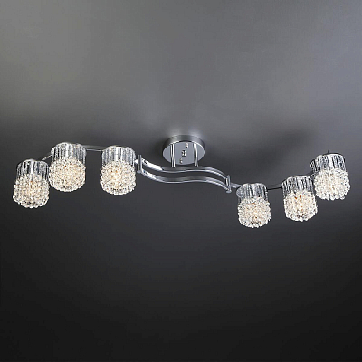 Подвесная люстра Eurosvet 3222/6 хром Strotskis