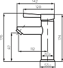 Смеситель для раковины Dorff Logic D3002100SS, нержавеющая сталь