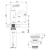 Смеситель для раковины Lemark Prime LM6106BRG золото, черный