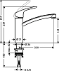 Смеситель для кухонной мойки Hansgrohe Focus 31806800, сталь