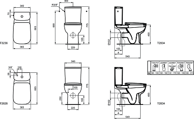Чаша для унитаза-компакта Ideal Standard Esedra T283401