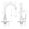 Смеситель для кухни ПСМ-Профсан Steel PSM-301-3 бронза, черный