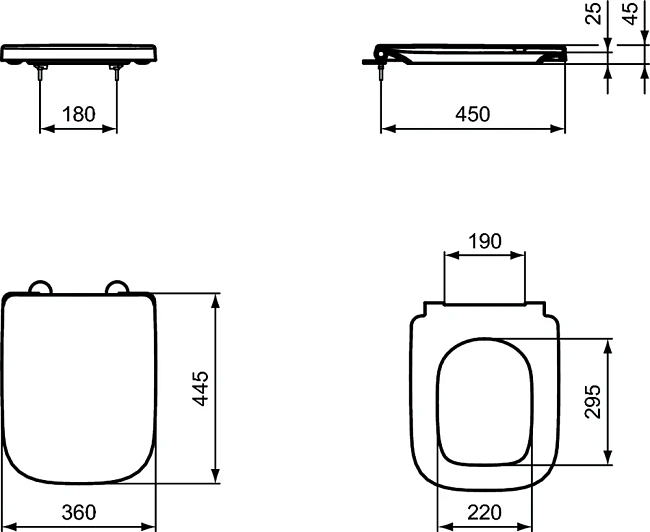 Комплект инсталляция с подвесным унитазом Ideal Standard I.life A WA330101 с сиденьем микролифт
