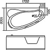 Акриловая ванна Gemy 170х100 G9046-II K R