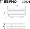 Полка одинарная Sapho Chrom Line 37004, хром