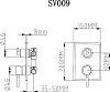 Смеситель Gllon GL-SV009CP+2109 с внутренней частью трехпозиционный