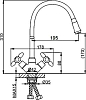 Смеситель для кухни с гибким изливом Frud R43127-10