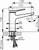 Смеситель для раковины Ferro Stratos BSC2, хром