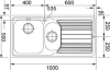 Кухонная мойка 100 см Franke Logica LLL 651 101.0086.252, нержавеющая сталь декор