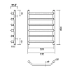 Полотенцесушитель водяной Domoterm Лаура Лаура П6 500x600 хром