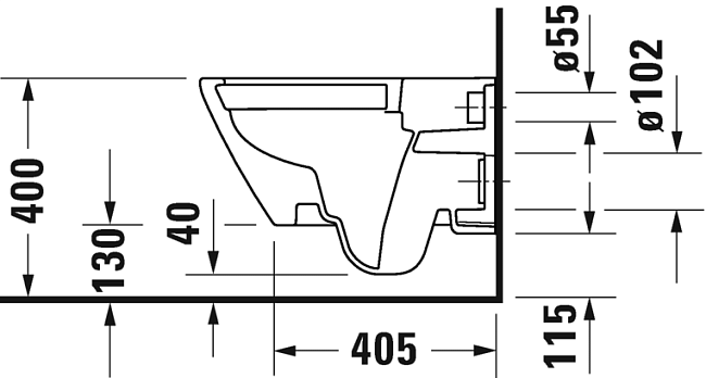 Подвесной унитаз Duravit D-Neo 2578090000, белый