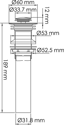 Донный клапан для раковины Wasserkraft A251, белый/хром