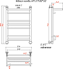 Полотенцесушитель водяной Тругор ЛЦ Идеал комби НП 3 П 80x50 с полкой