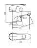 Смеситель Aquanet Pragmatic AF430-61С на борт ванны, хром (216771)