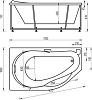 Акриловая ванна Aquatek Таурус 170x100 см TAR170-0000010, белый