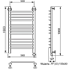 Полотенцесушитель электрический Ника Trapezium ЛТ Г2 ВП 100/50 прав хром