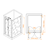 Душевой уголок RGW Passage 060814492-014 стекло прозрачное, профиль черный