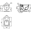 Подвесной унитаз безободковый Ideal Standard i.life AK0002, сиденье микролифт, белый