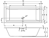 Акриловая ванна Riho Rething Cubic B108013005 белый