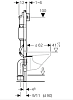 Инсталляция Geberit с безободковым унитазом Gustavsberg Hygienic Flush 5G84HR01, сиденье микролифт, комплект