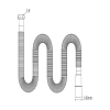 Гибкая труба с гайкой Nova 1332, 1300мм