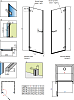 Душевая дверь в нишу 90 см Radaway Arta DWJ I 90 L 386072-03-01L стекло прозрачное