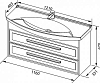 Тумба с раковиной Aquanet Остин 120 00212639 белый